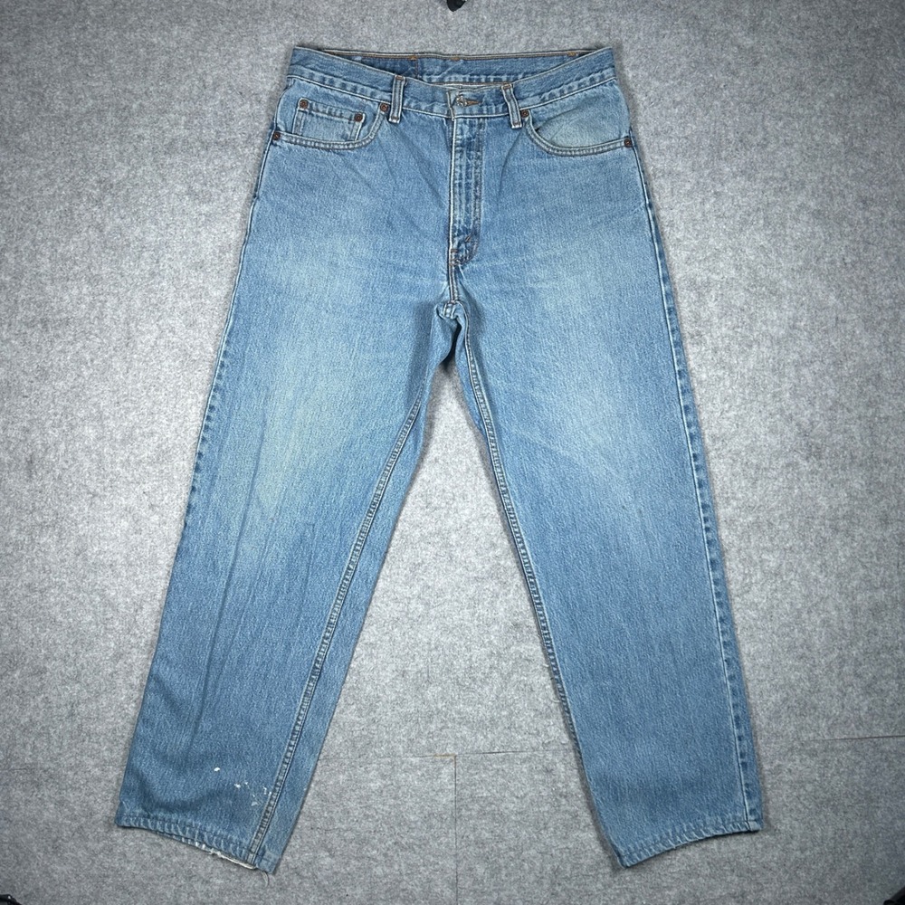 Levi's Denim Jeans Mens 34x34 Blue 550 Relaxed Tapered Leg Vintage Casual